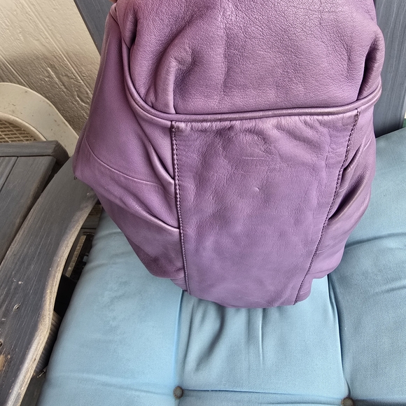 B. Makowsky Lavender Leather Shoulder Bag - Picture 10 of 16